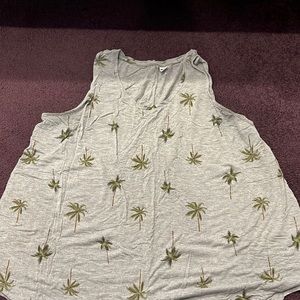 Old Navy lux tank top with palm tree print